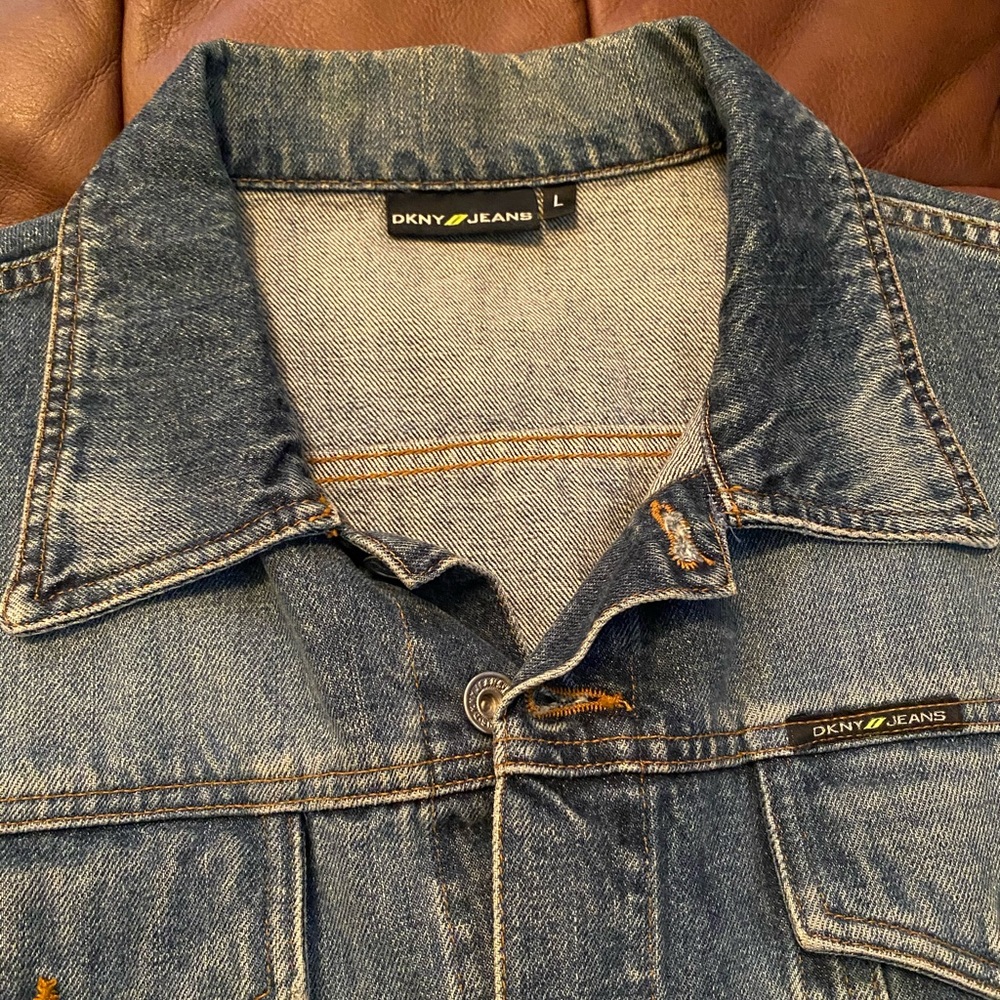 DKNY Blue Jean Jacket - Sz Large